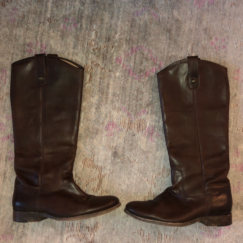 Frye Boots - Classic Melissa Button (Brown)